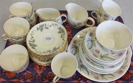 Susie Cooper Strawberry and Minton Greenwich part tea sets