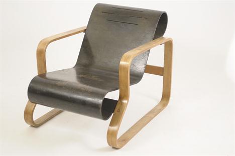 Alvar Aalto, Paimio Model No. 41, designed 1930-1931, c.1932, labelled `Finmar Ltd.`, bent laminated and lacquered birch plyw