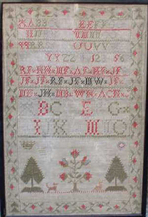 A needlework sampler, by 