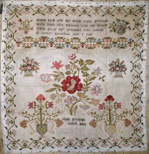 A Victorian needlework sampler, 