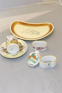  SUSIE COOPER DISH,DRESDEN COFFEE CAN ETC 