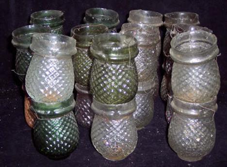 Twenty Two Victorian Coloured Glass Fairy Lights