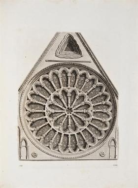 Halfpenny Gothic Ornaments Cathedral of York engraved title wihthin architectural border and 105 plates 2 hand-coloured water