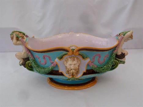 Minton Majolica jardinière circa 1880 A/F