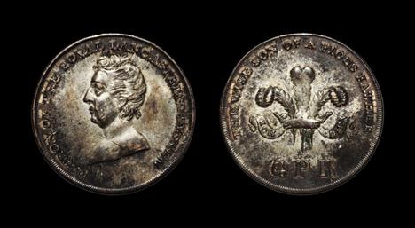 Commemorative Medal George, Prince Regent - Lancastrian Education System - Silvered MedalCirca 1812 AD. Obv: profile bust wit