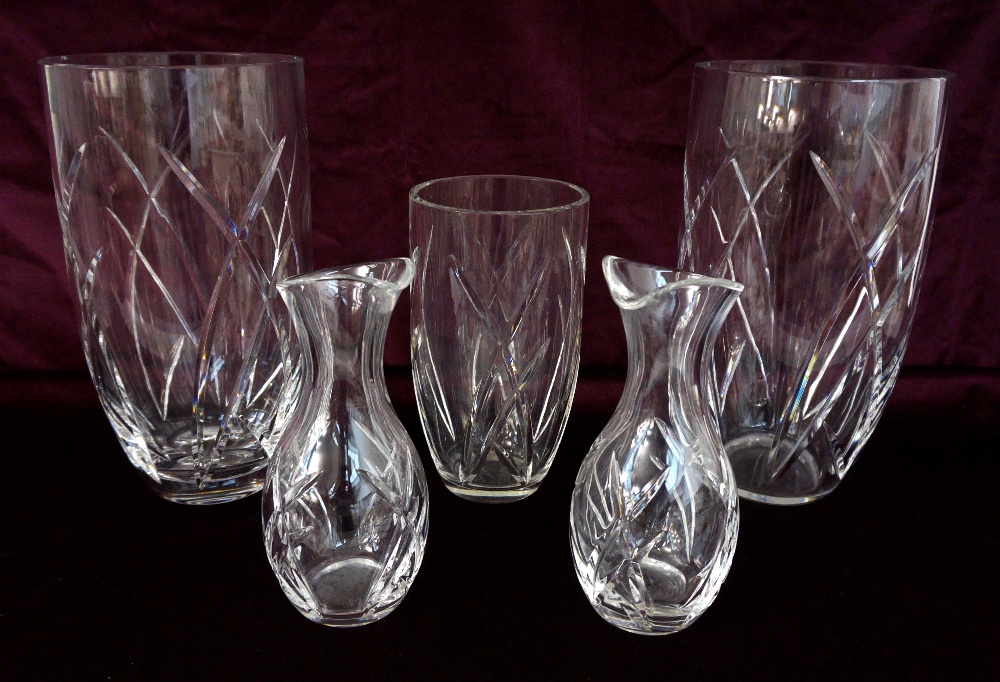 JOHN ROCHA WATERFORD CRYSTAL SIGNATURE VASES AND CARAFES comprising
