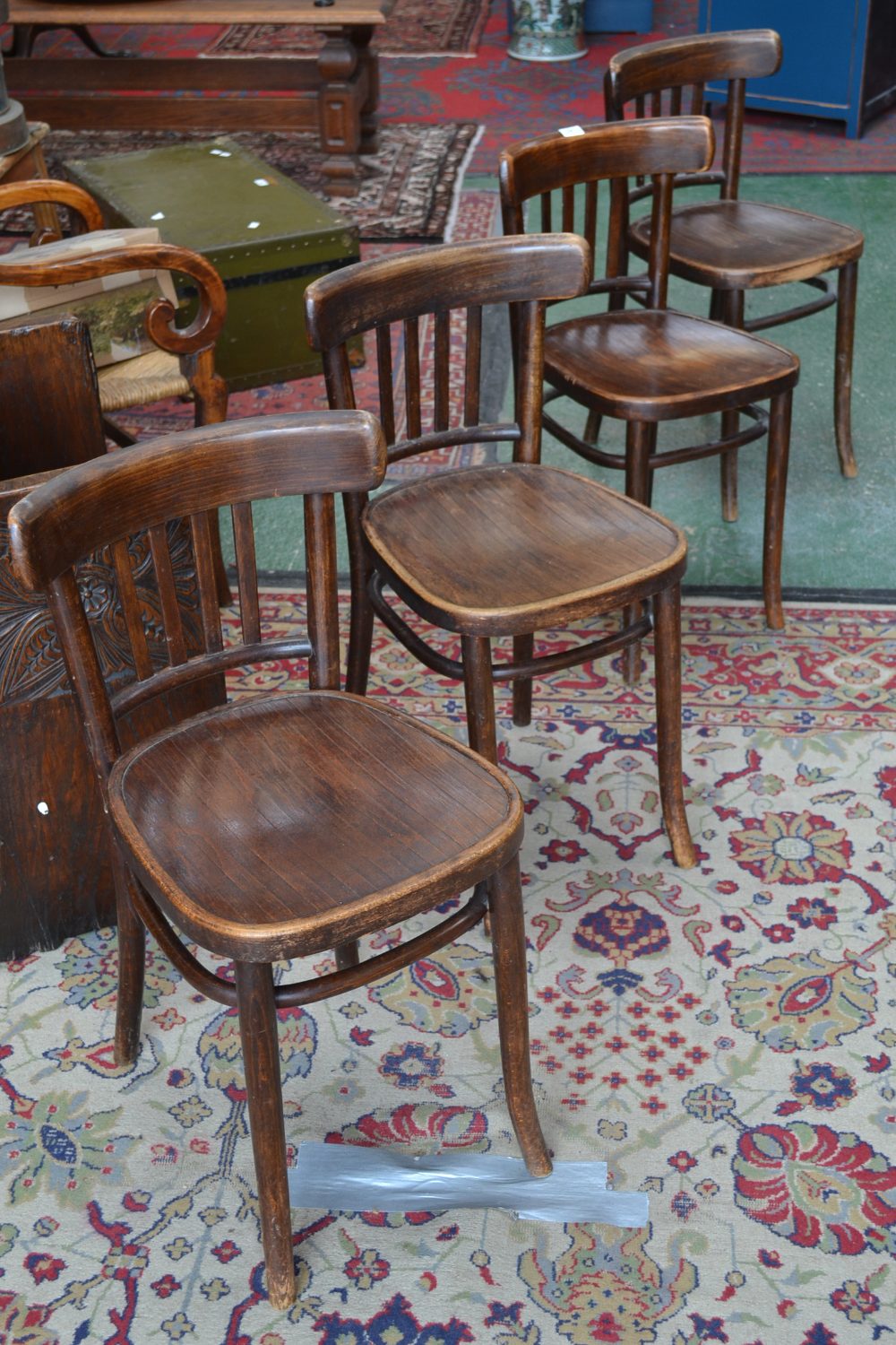 A set of four Polish beech bentwood chairs, mid 20th century (4)